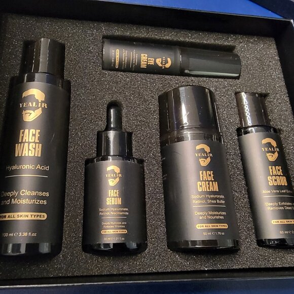 YEALIR Men's skin Care Set Boxed Gift 5 Piece Set - Picture 3 of 12